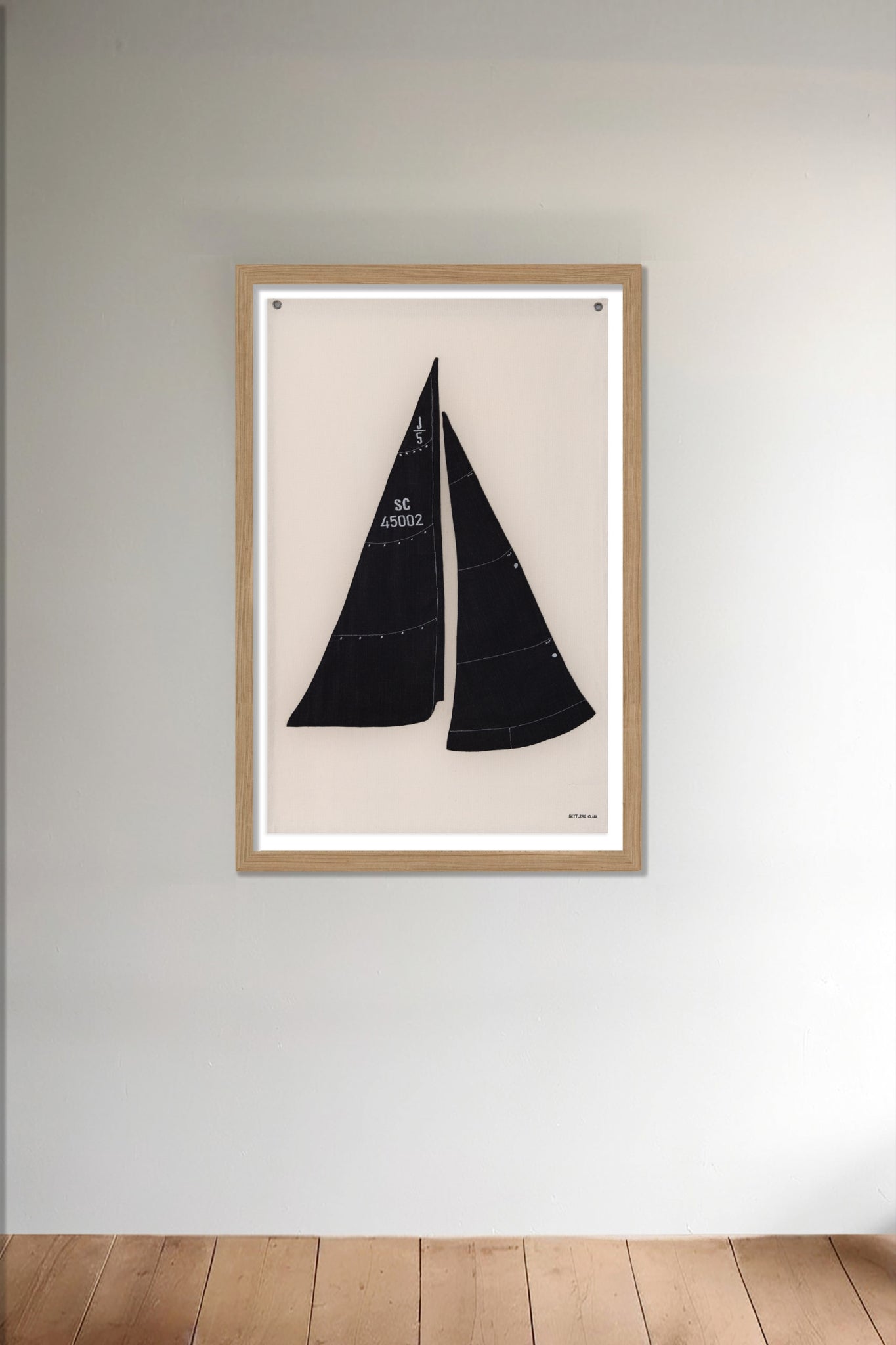 DEC-FLA-SAIL2-WD| Framed black Sailboat flag wall decor