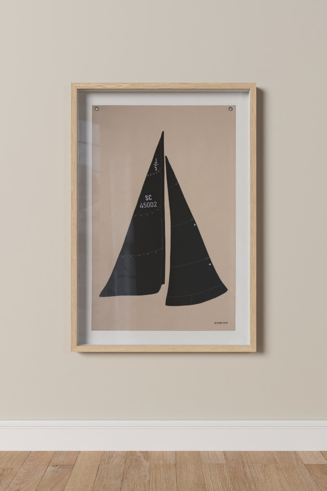 DEC-FLA-SAIL2-WD| Framed black Sailboat flag wall decor