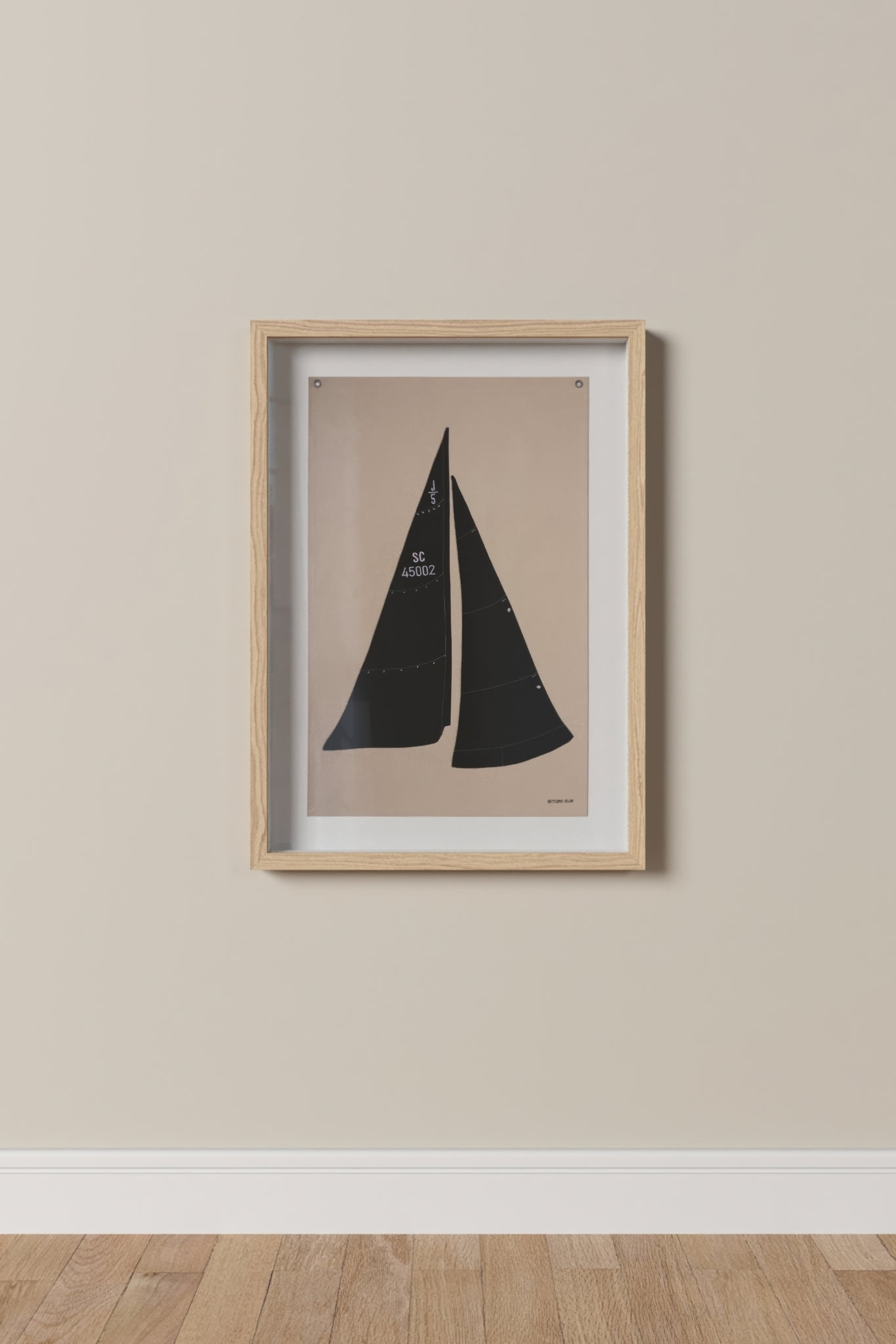 DEC-FLA-SAIL4-WD| Framed black Sailboat flag wall decor
